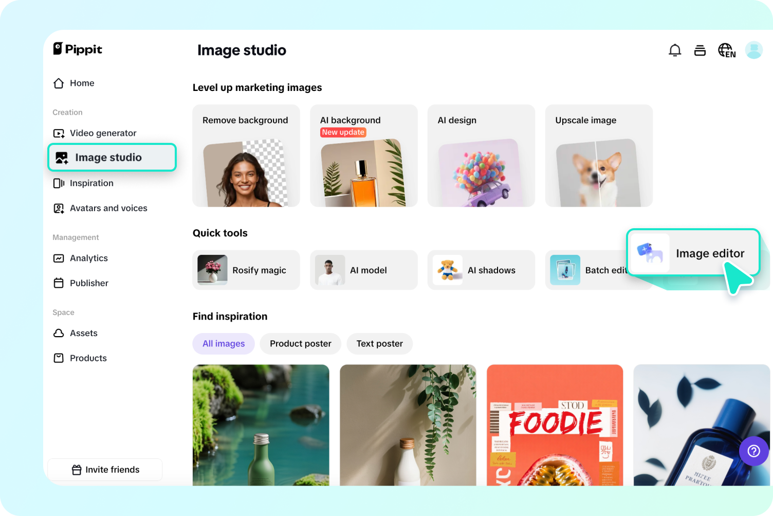  go to the image editor