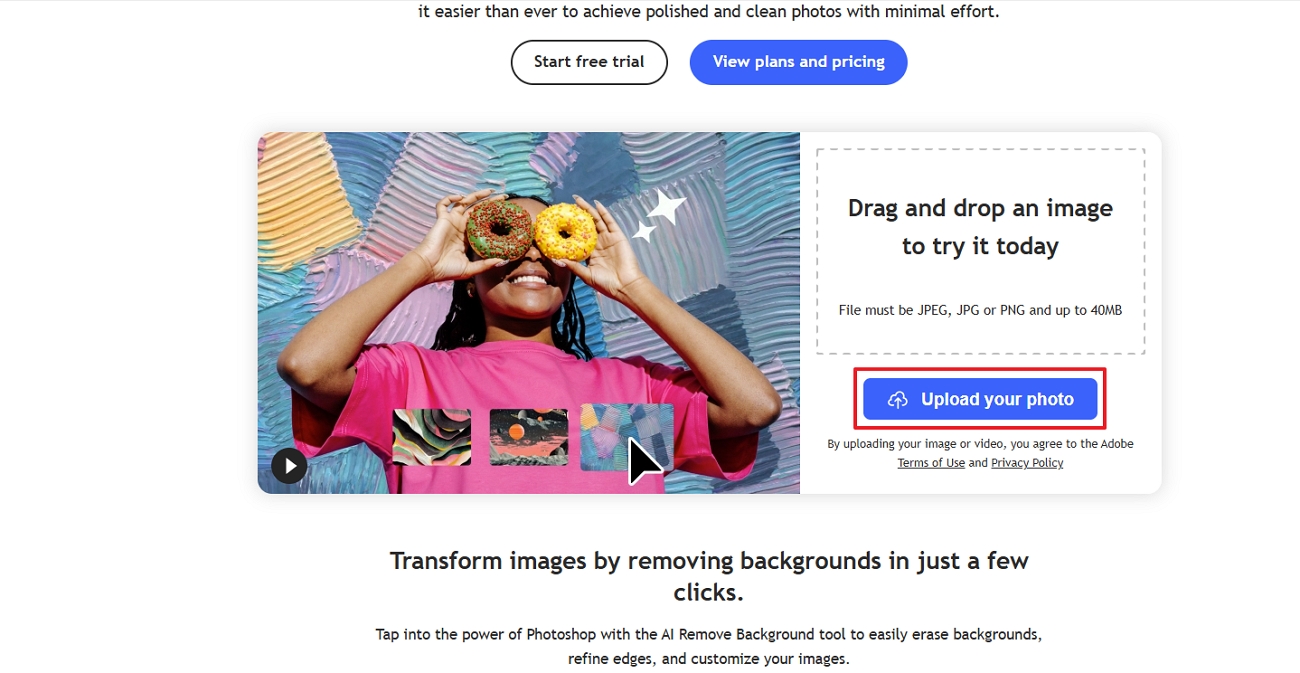 lisää kuva Adobe Photoshop Onlinessa