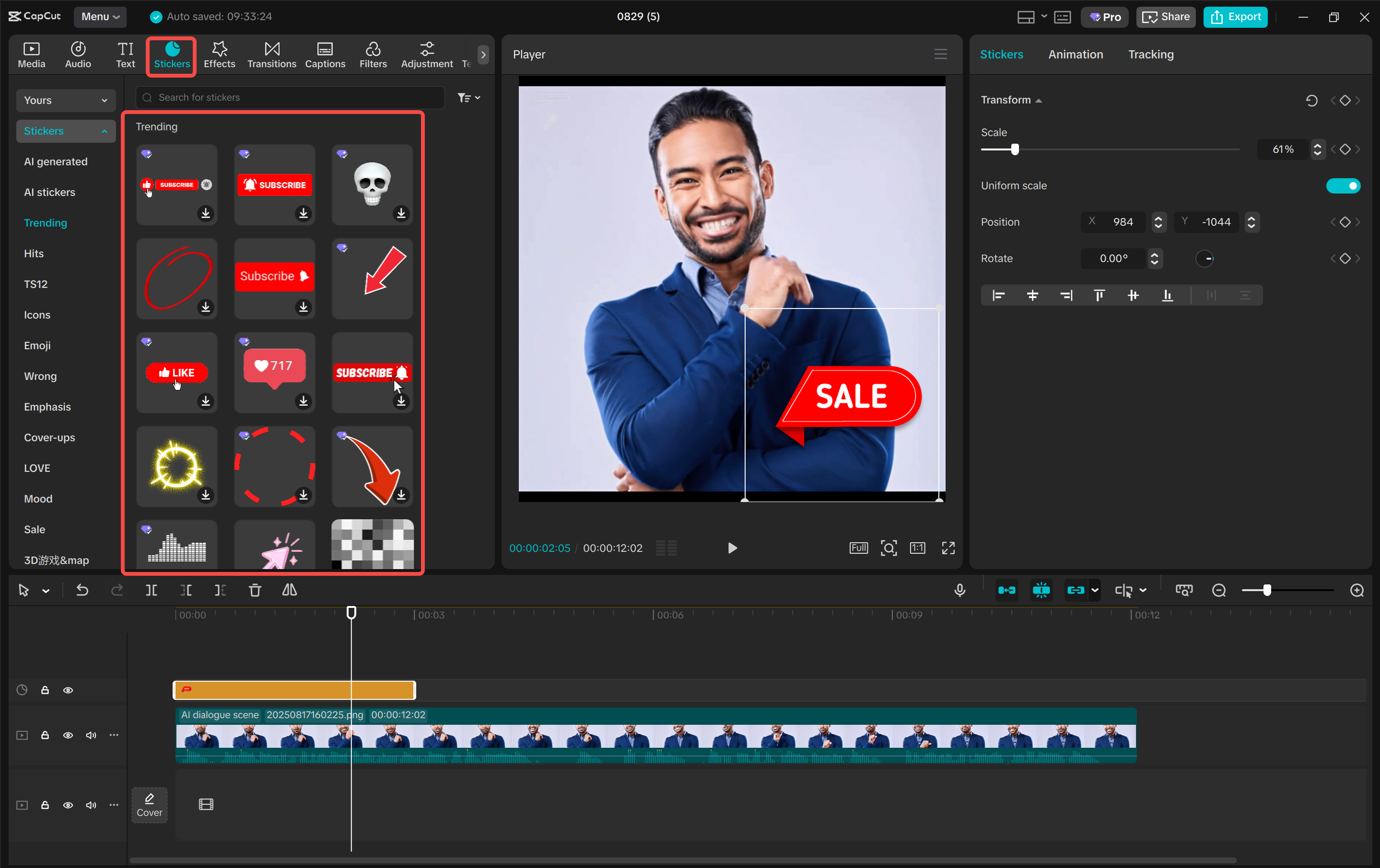 Bearbeiten der Dialogszene mit dem CapCut Desktop-Video-Editor