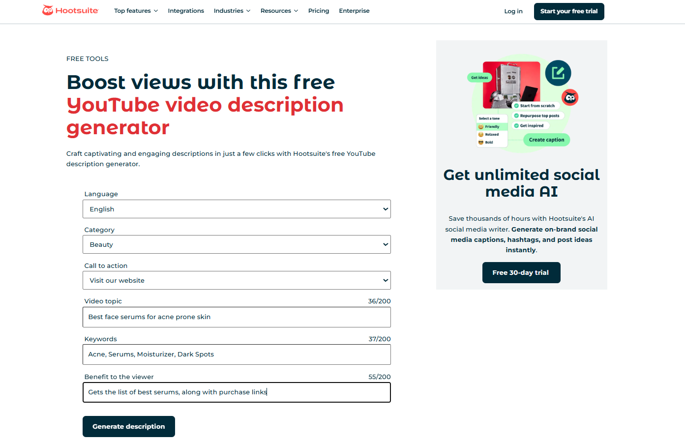 Hootsuite interface