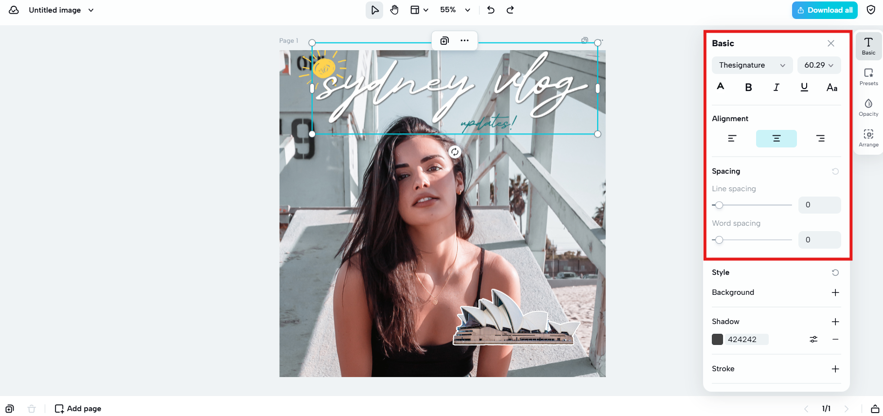 Font customization