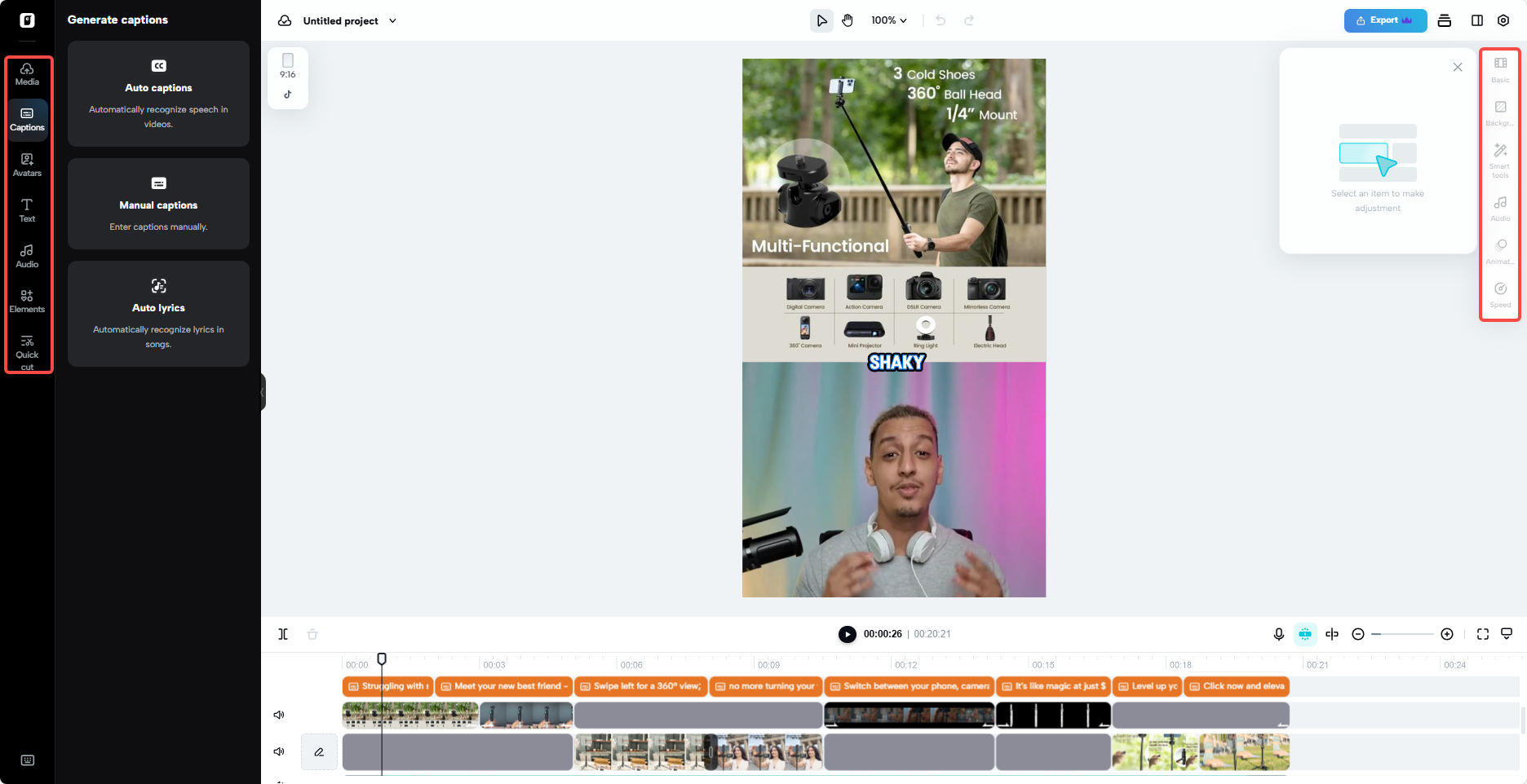 Edit videos fast