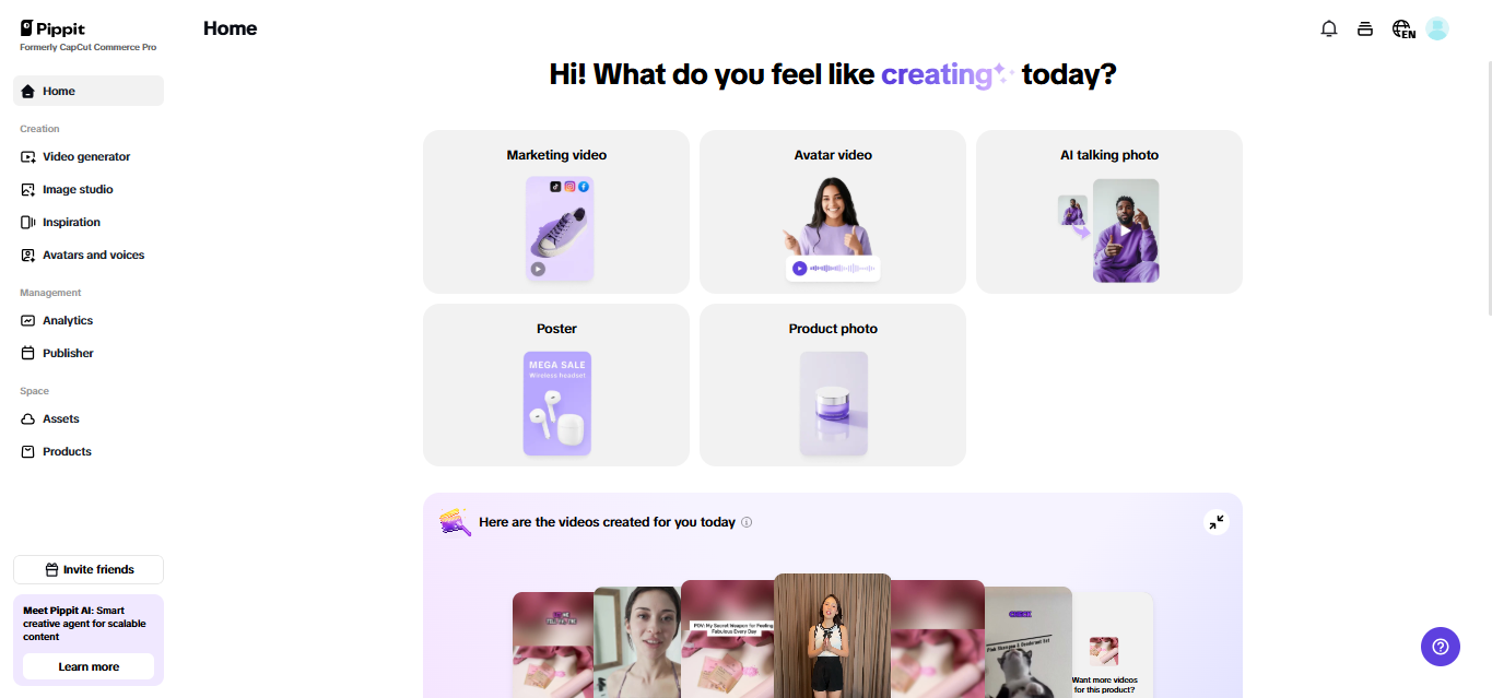 Pippit AI talking baby picture to video maker