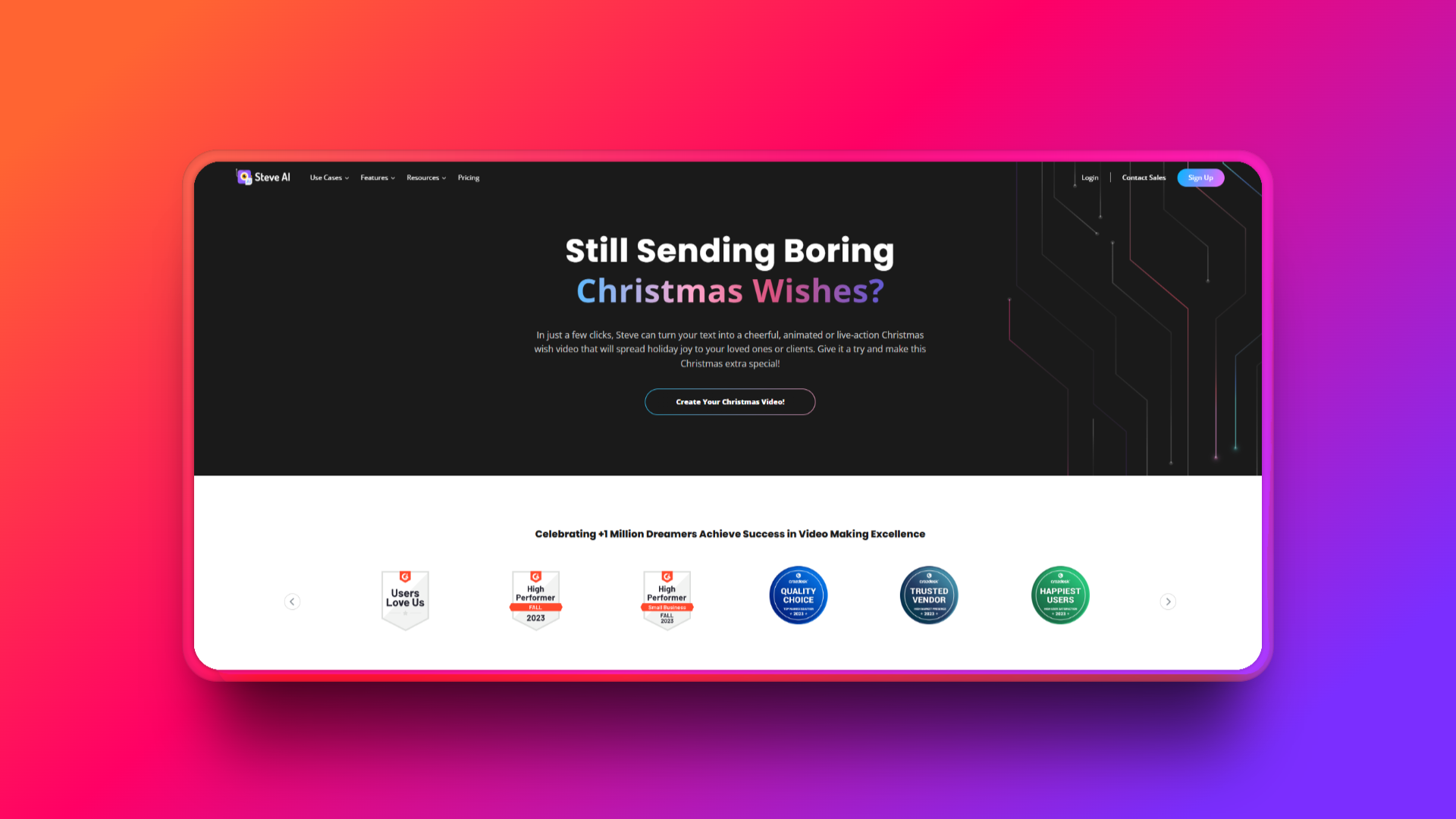 Creating AI Christmas videos with Steve AI