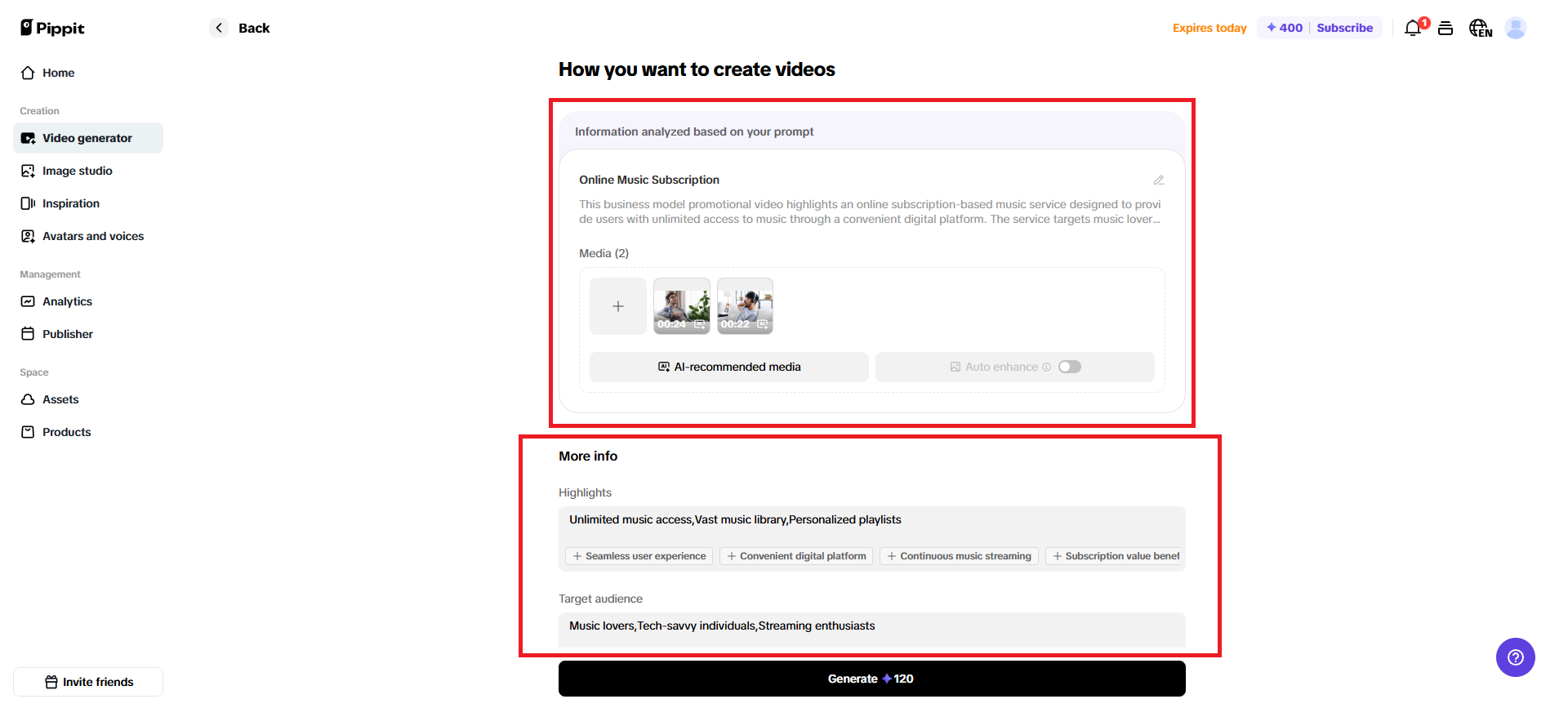 Enter your video details