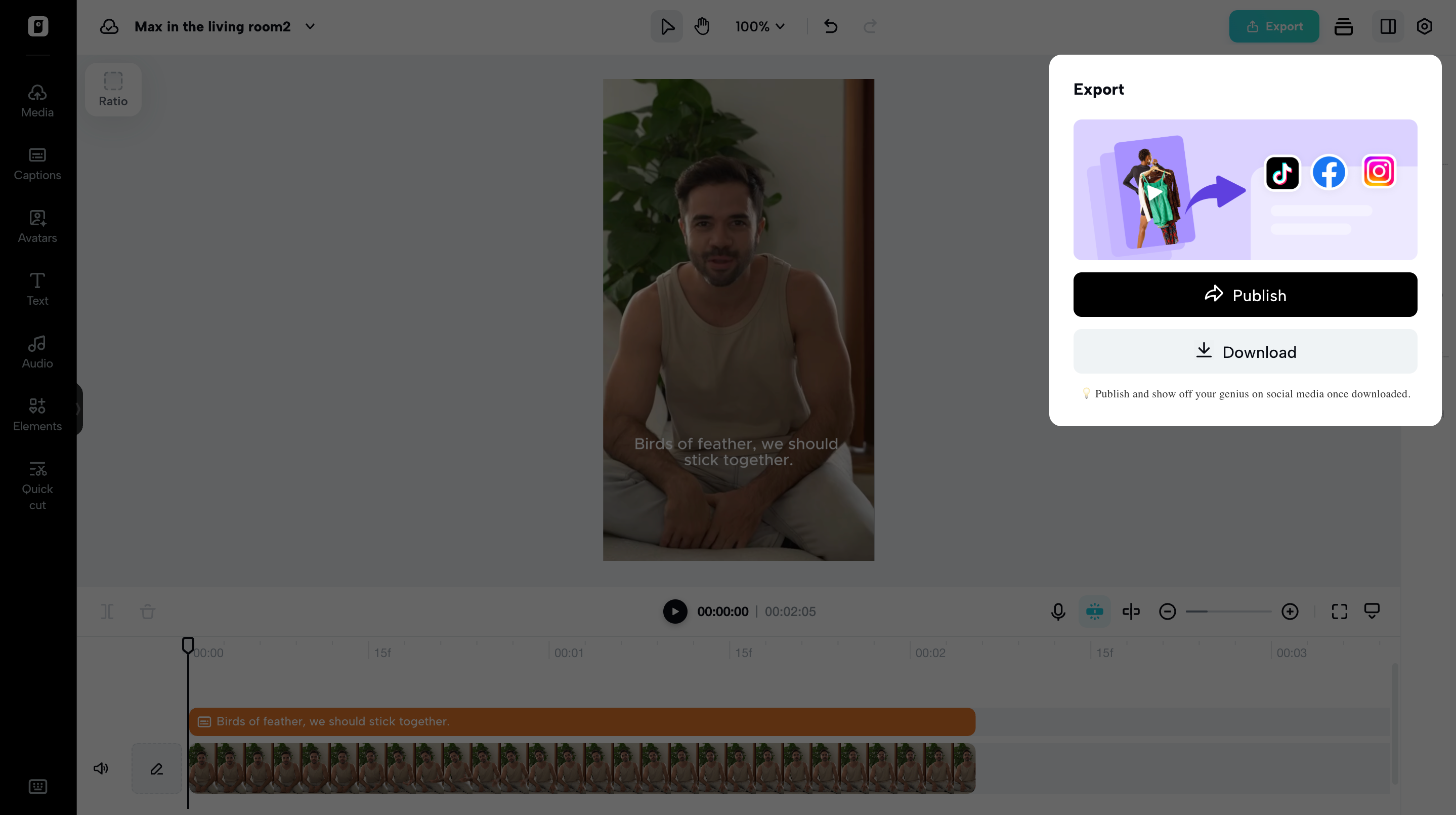 Export and share