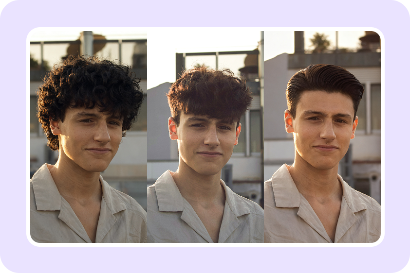 Test different hairstyles before visiting salon