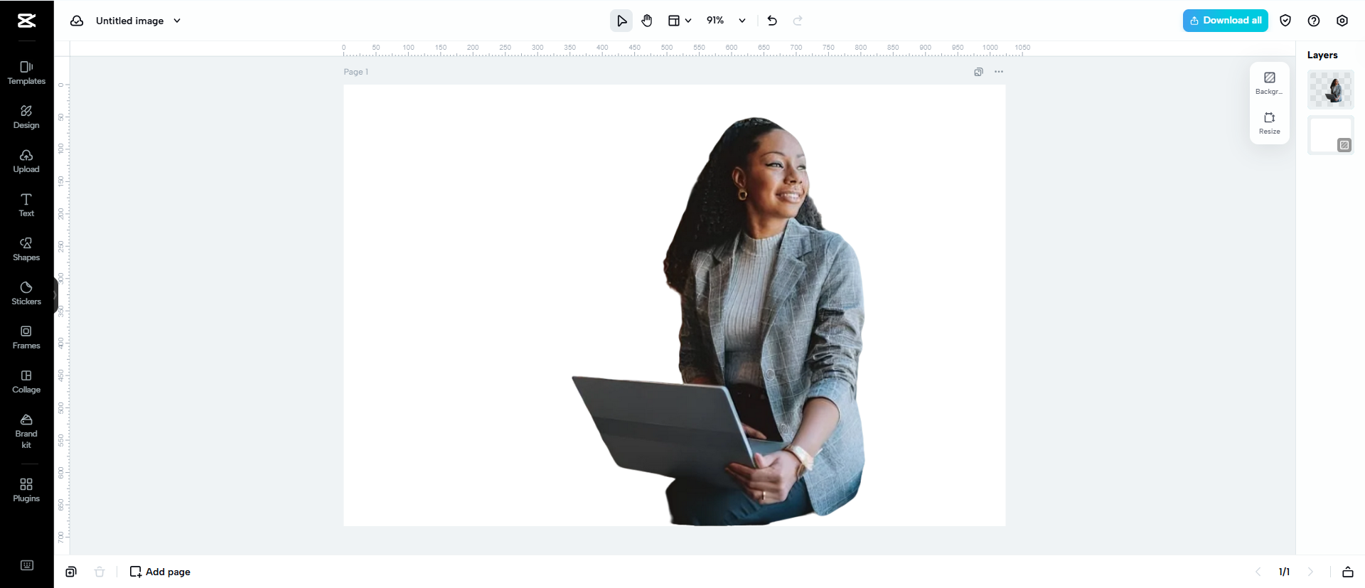 Cắt ảnh bằng CapCut Web