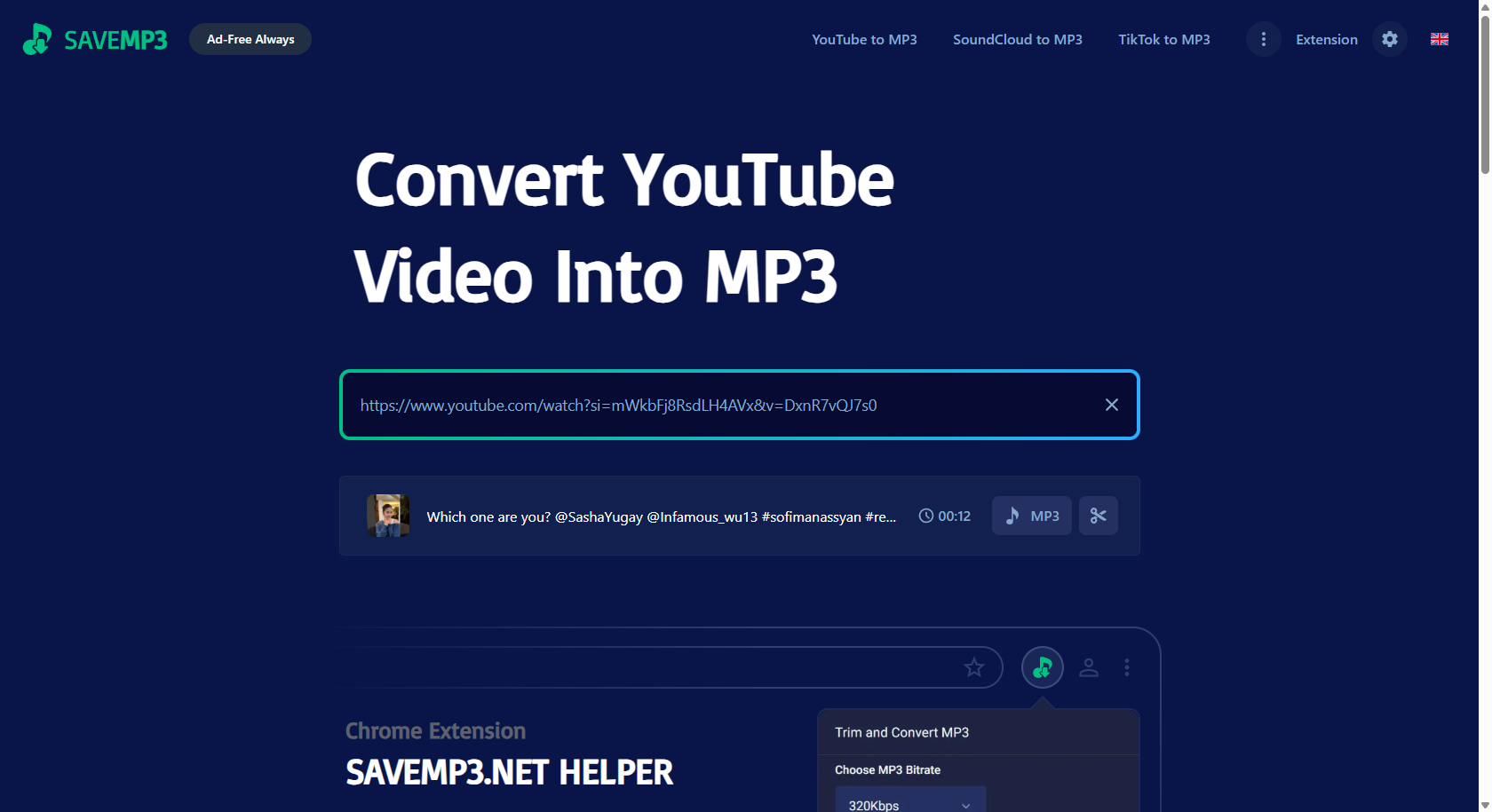 Save Mp3 YouTube to MP3 converter