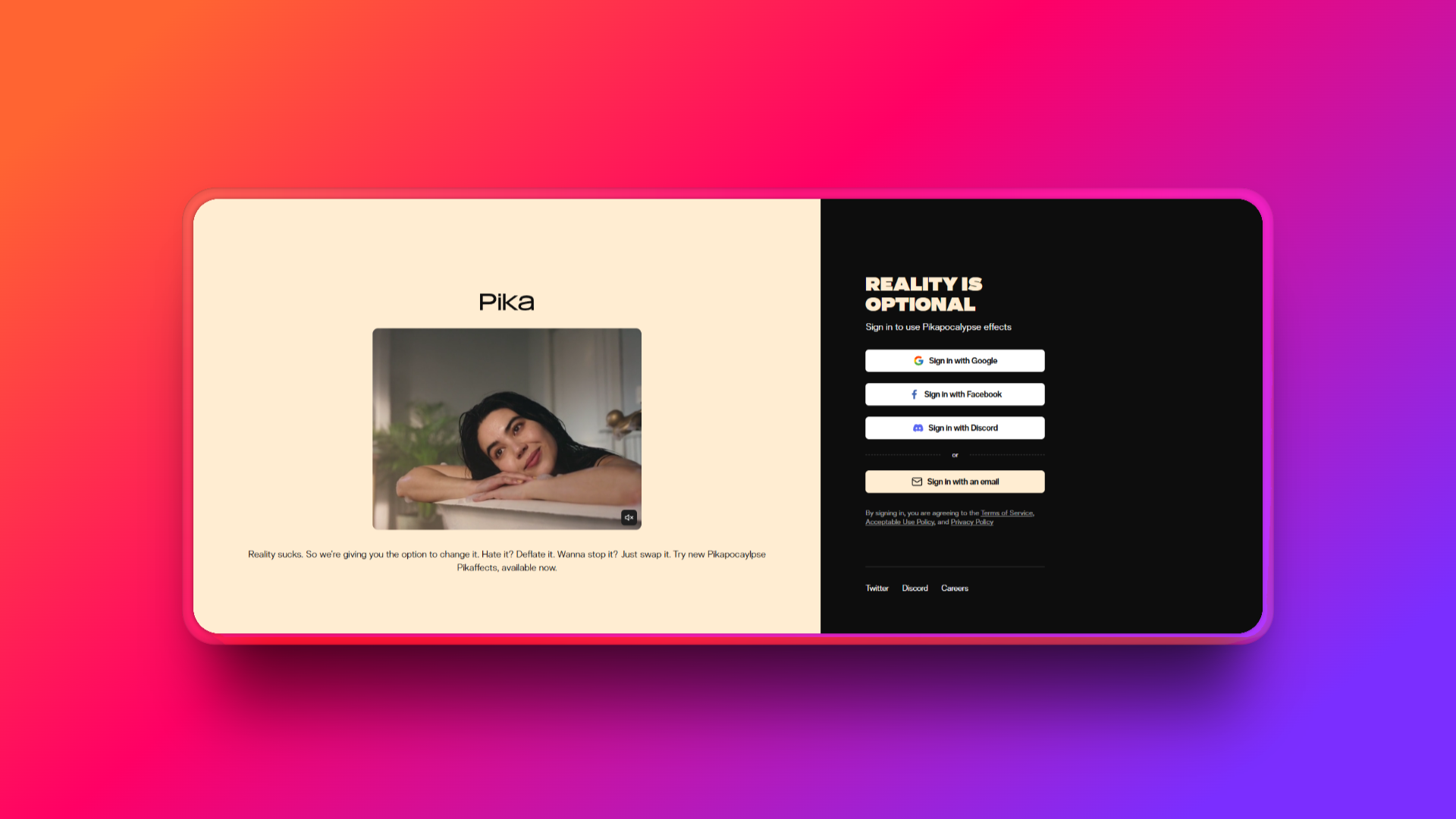 Site oficial do Pika Labs