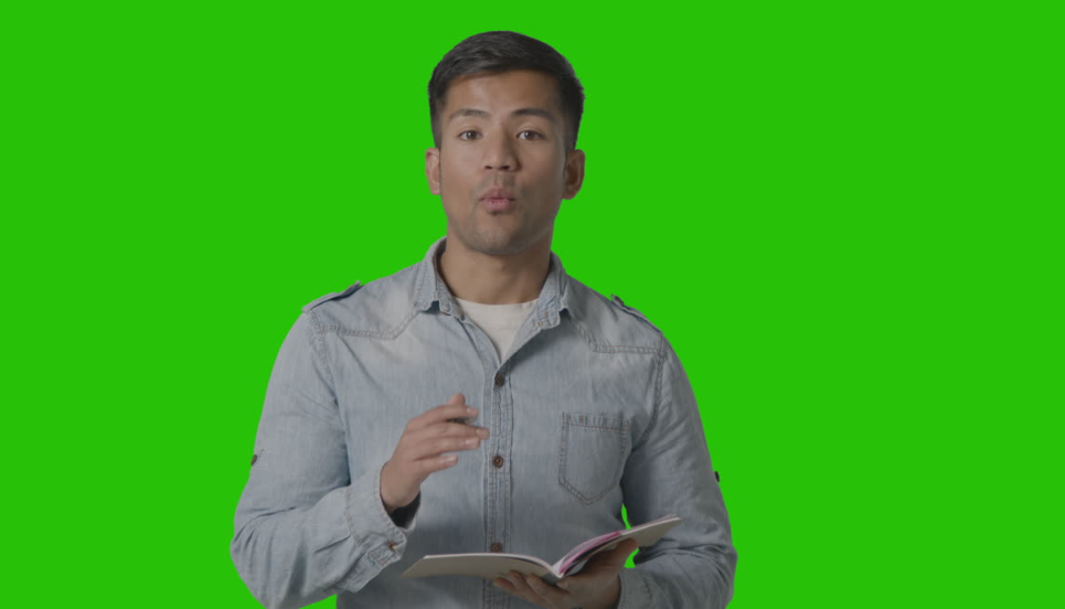 Green screen for online education