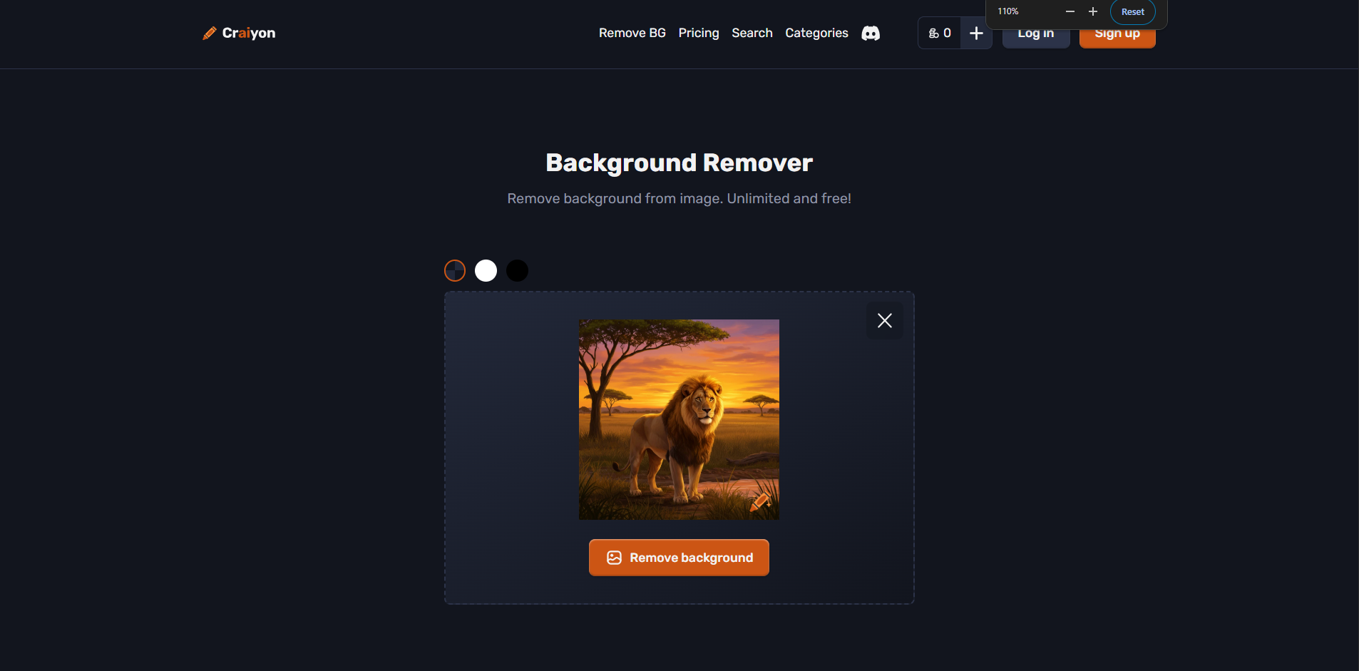 Refinando a imagem no gerador de imagens AI gratuito Crayon