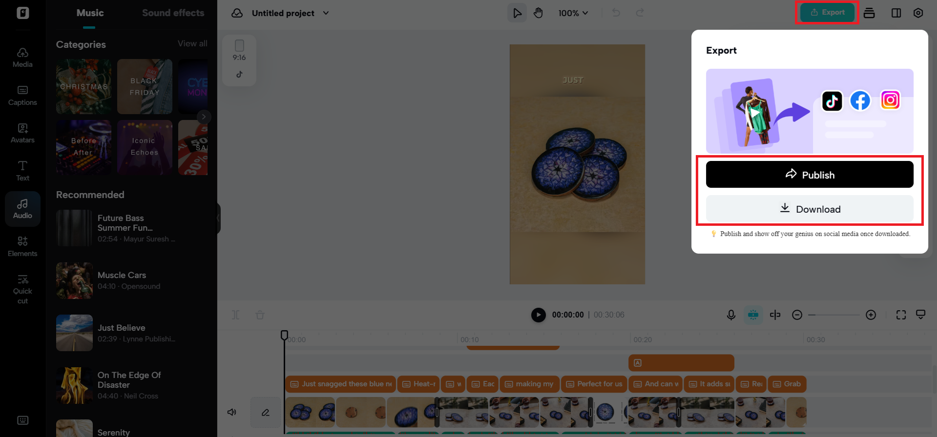 Export your video