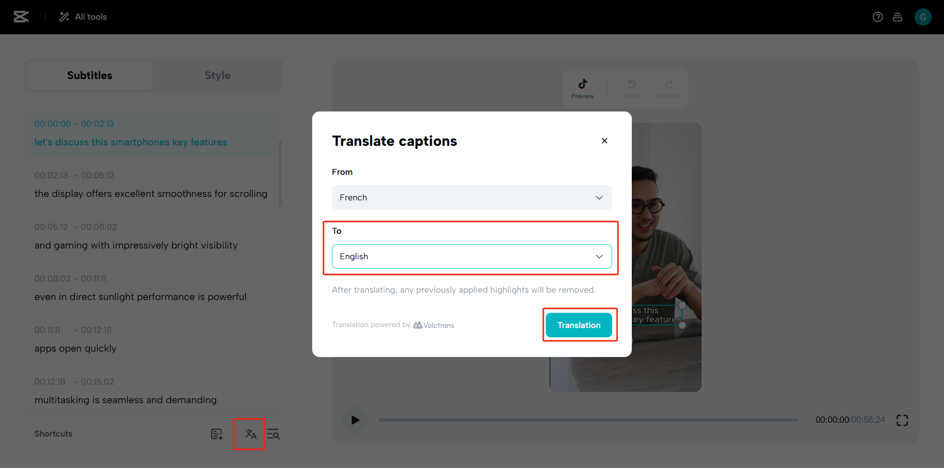 Piliin o i-customize ang iyong istilo ng caption