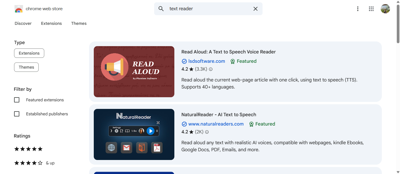 Chrome web store