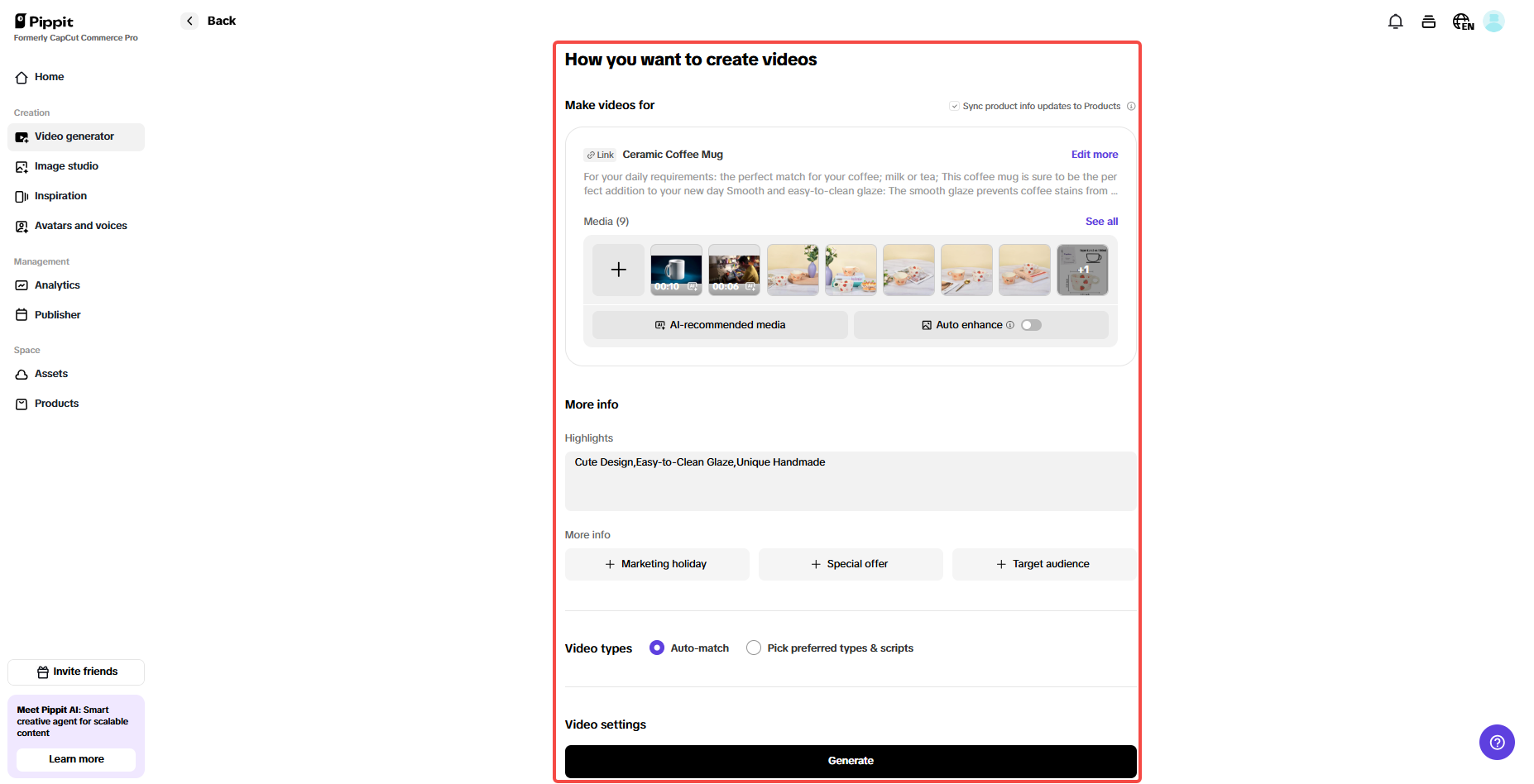 Customize product details