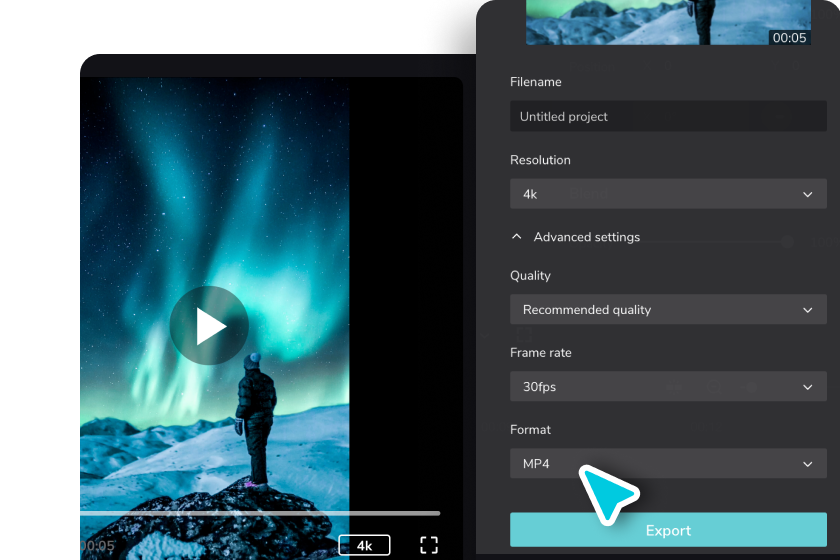 The video exporting features in CapCut