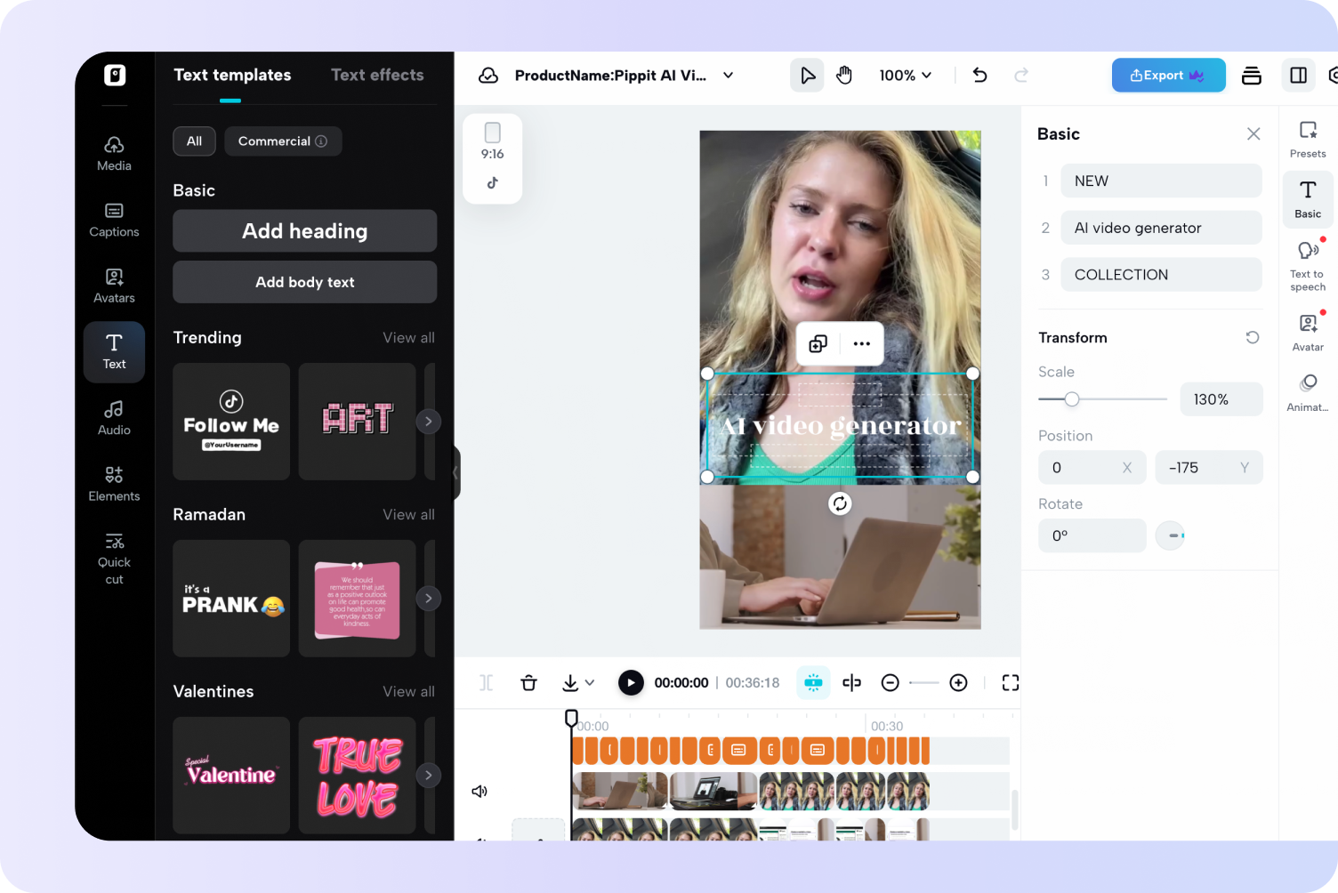 Generate videos or images