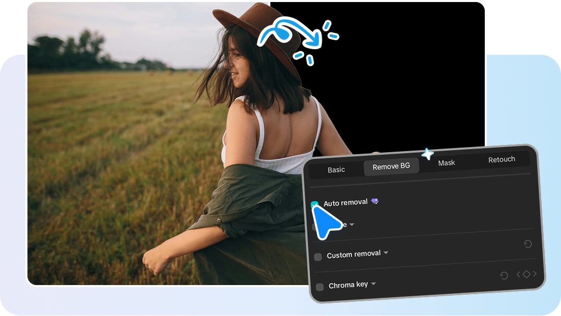  One-click video background removal in CapCut