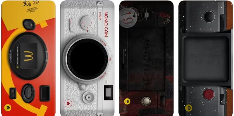 Schnittstelle von Nomo Cam - eine zuverlässige App für Vintage-Fotos