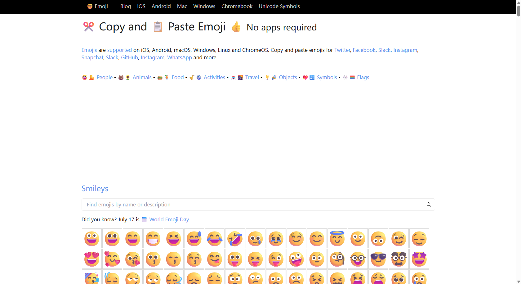 Emoji abrufen