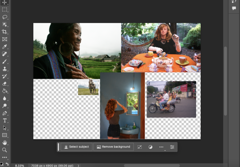 Nähen von Bildern in Photoshop in einfachen Schritten