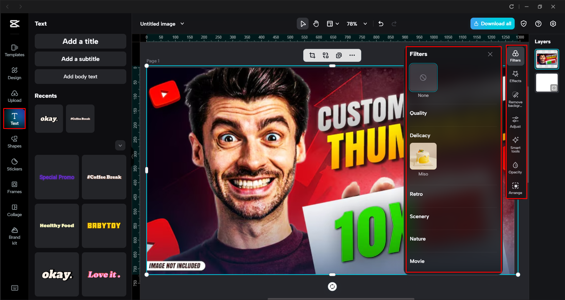 Customizing the YouTube thumbnail in the CapCut desktop video editor
