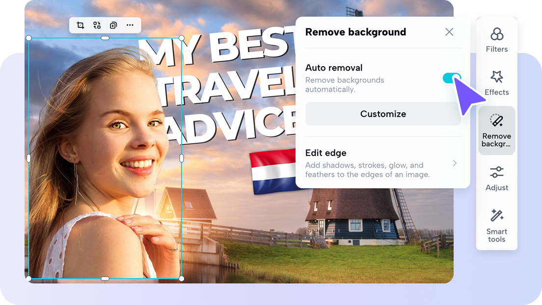 AI-powered background removal