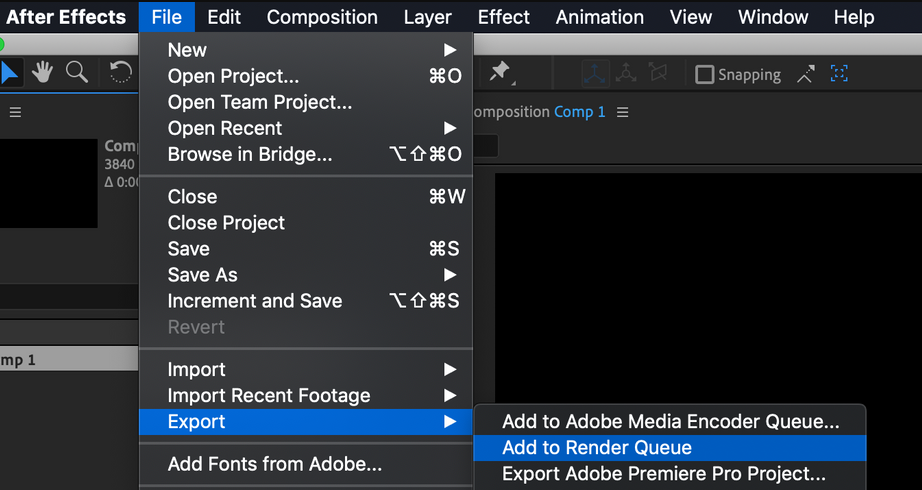 Export the video with the transparent background