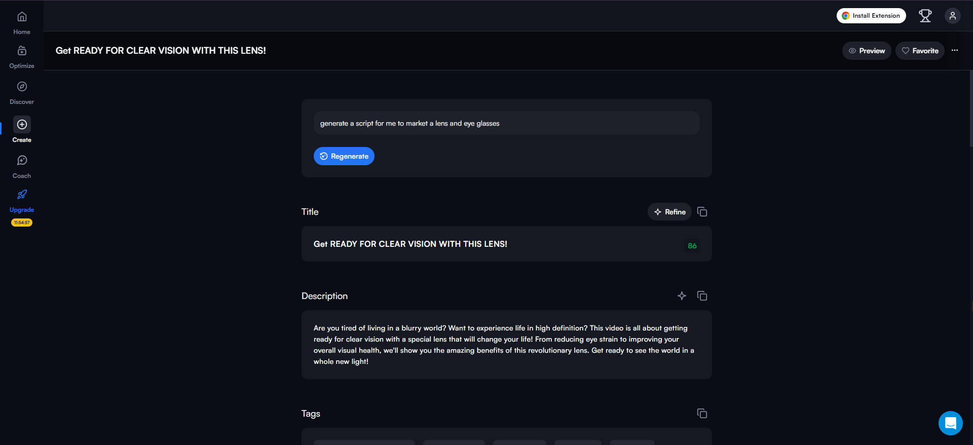 YouTube video script generator ai