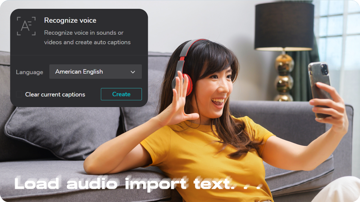 Voiceover video with AI auto speech recognition