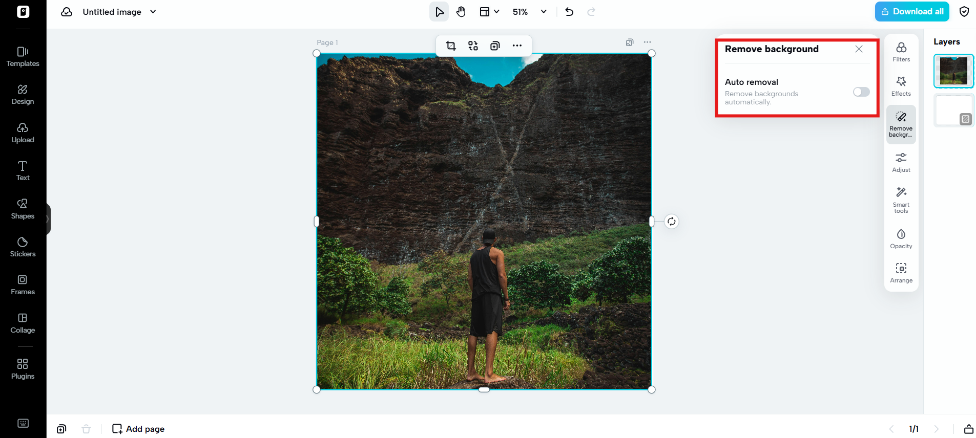 Background removal and AI bakcground