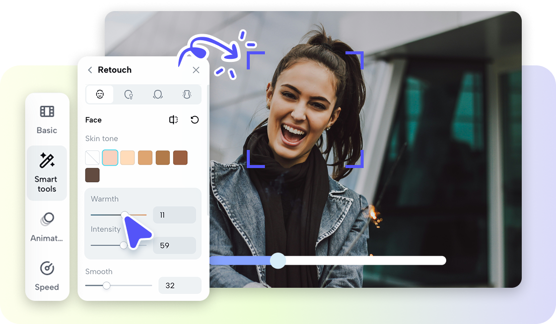 Add filters and effects to clips in timeline editor