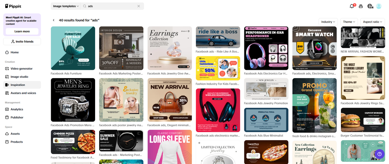 Customizable image templates