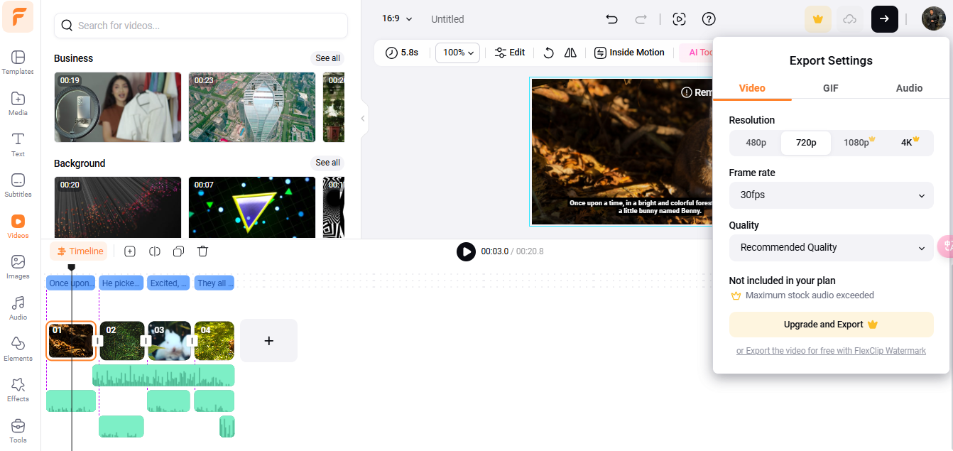 I-edit at i-export ang video