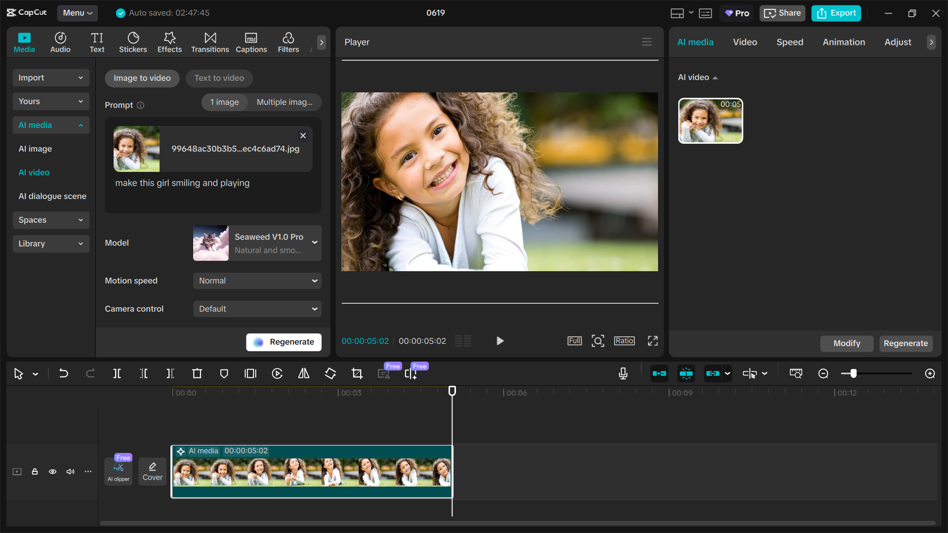 Interface de l' CapCut éditeur vidéo de bureau - un animateur photo idéal pour les utilisateurs de PC
