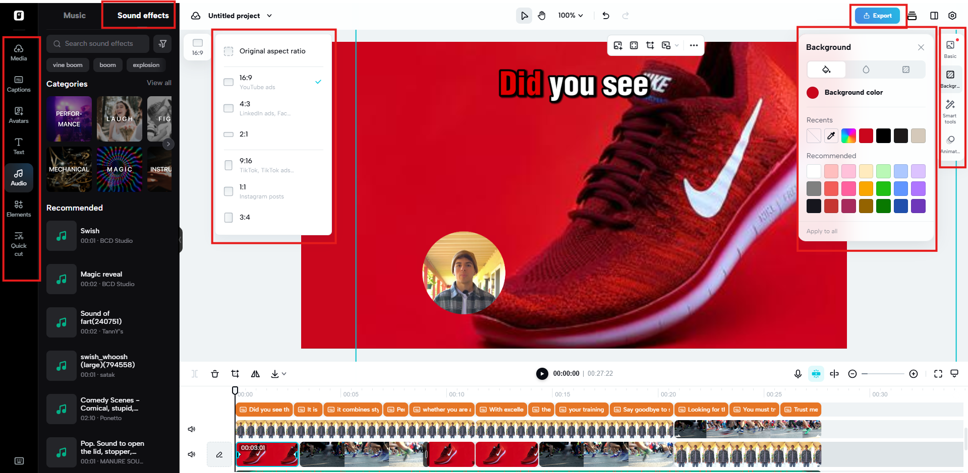 Advanced editing interface