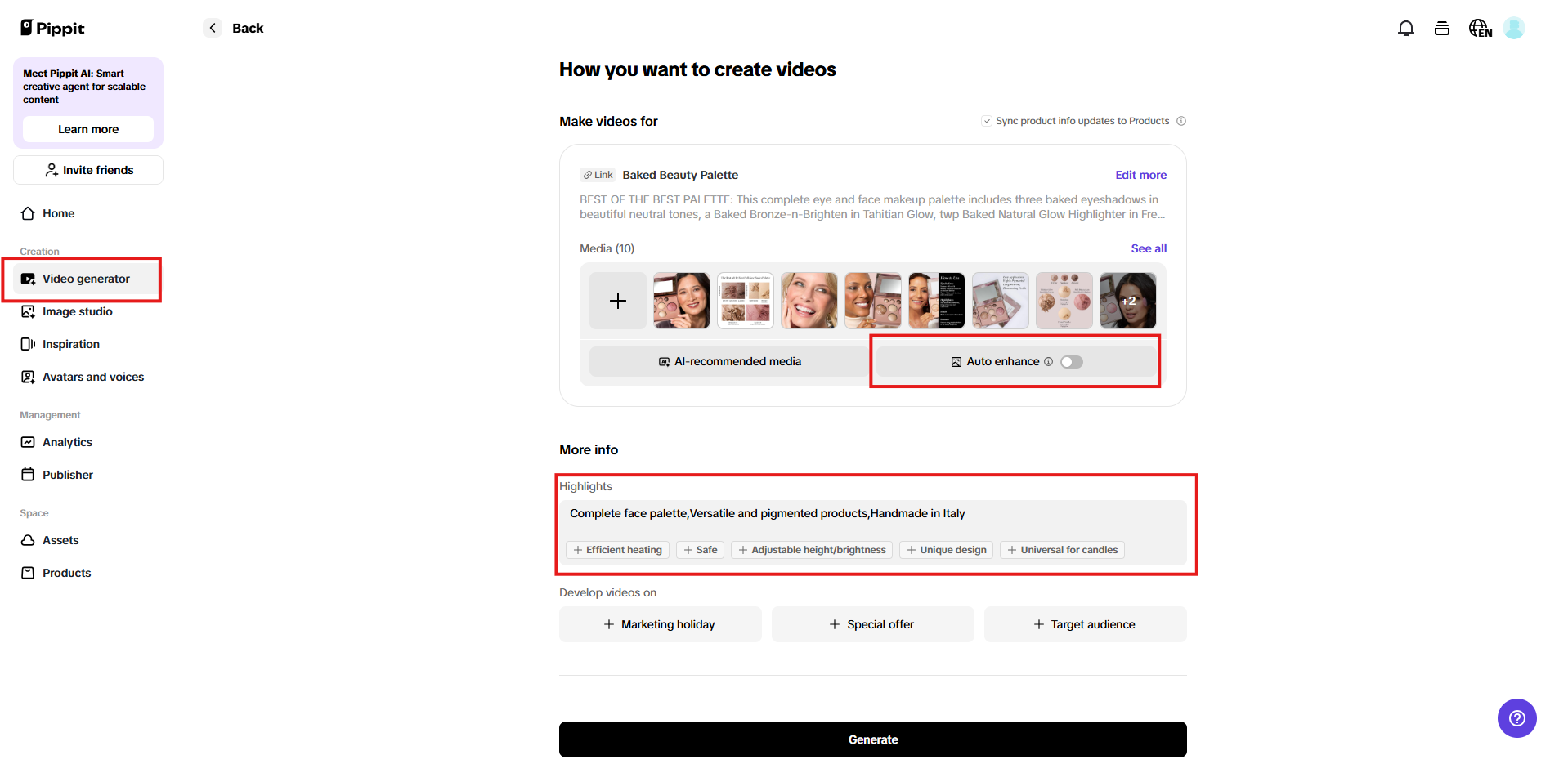 Add product details