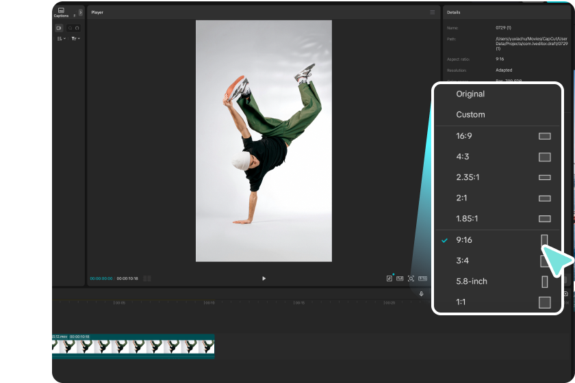 import the dance video clips