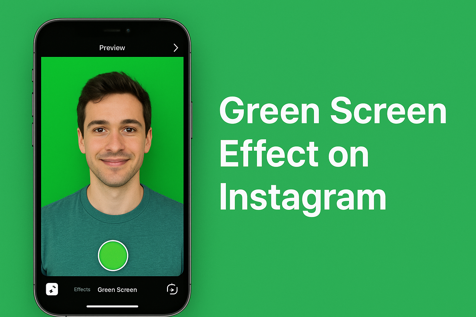 Green screen on Instagram