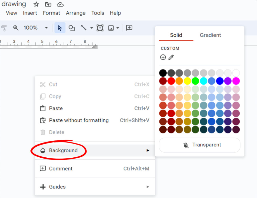 Choose background and layout tools