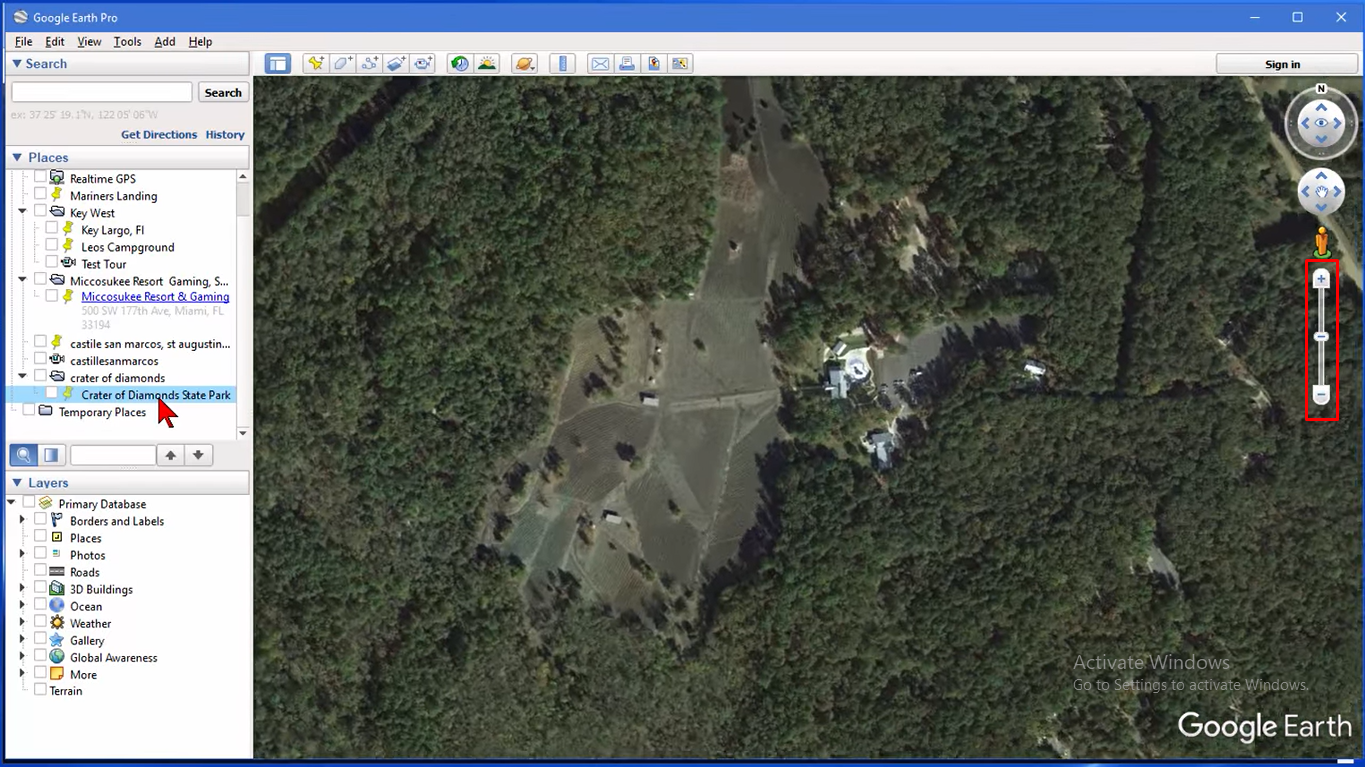 Ajuste del efecto en el video de Zoom de Google Maps