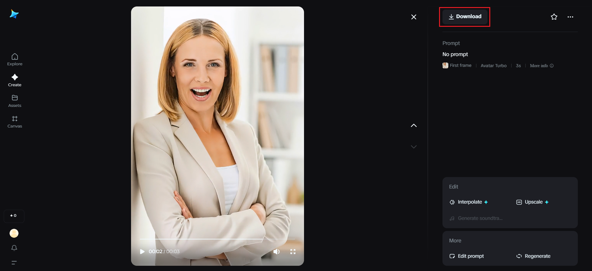 Download your talking avatar