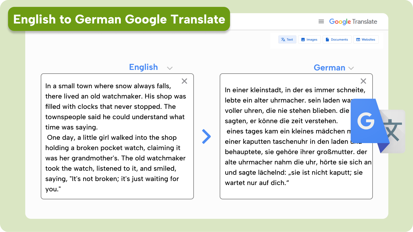 engelska till tyska Google Translate