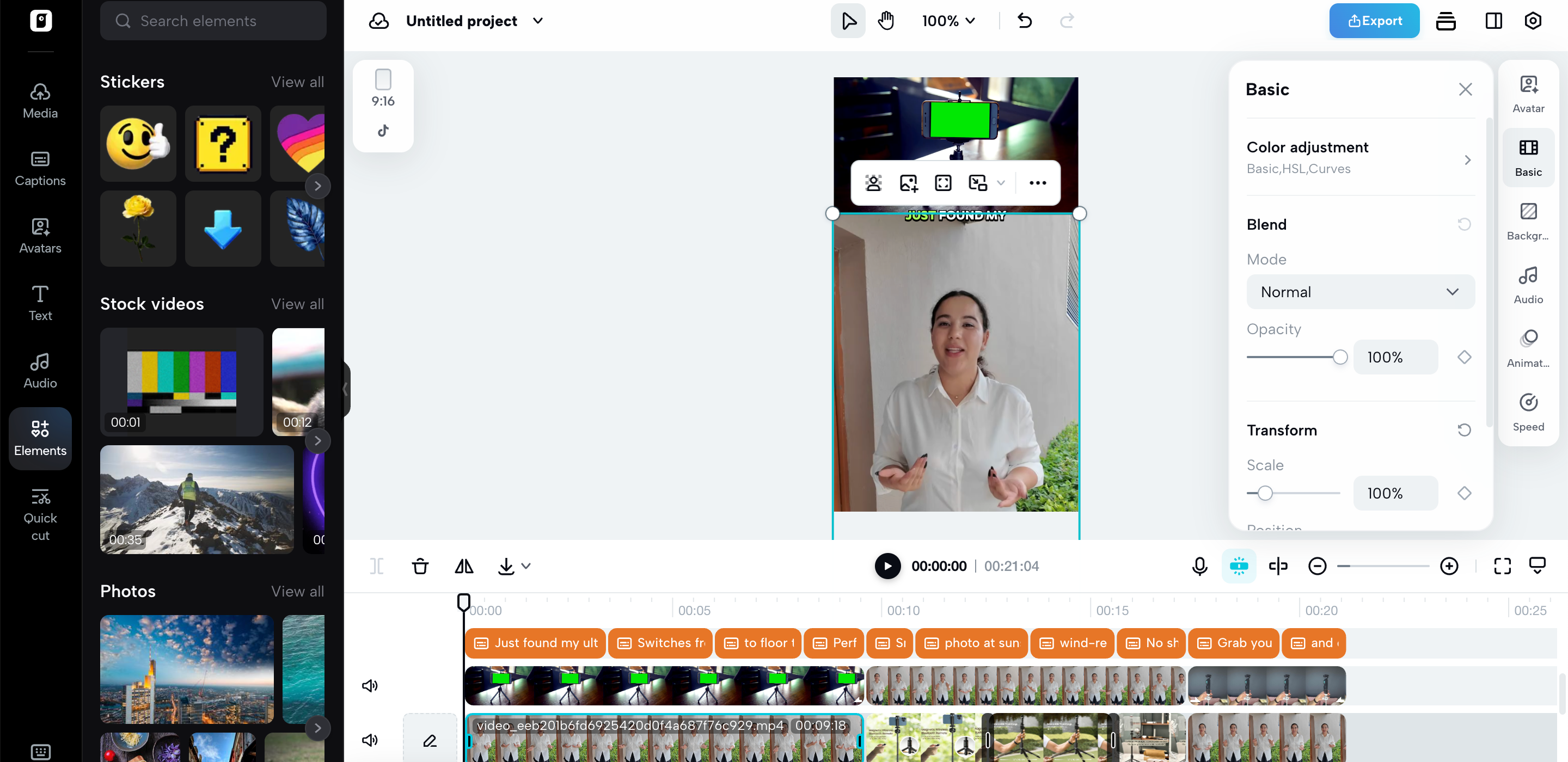 Advanced editing options