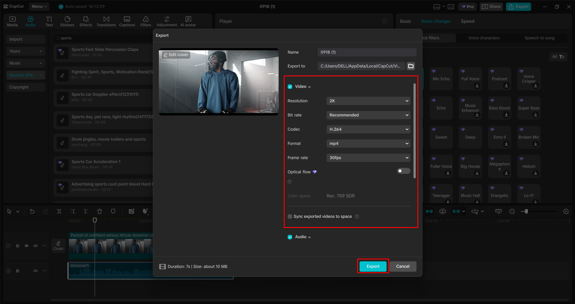 Exporter une vidéo à partir de l' CapCut éditeur vidéo de bureau