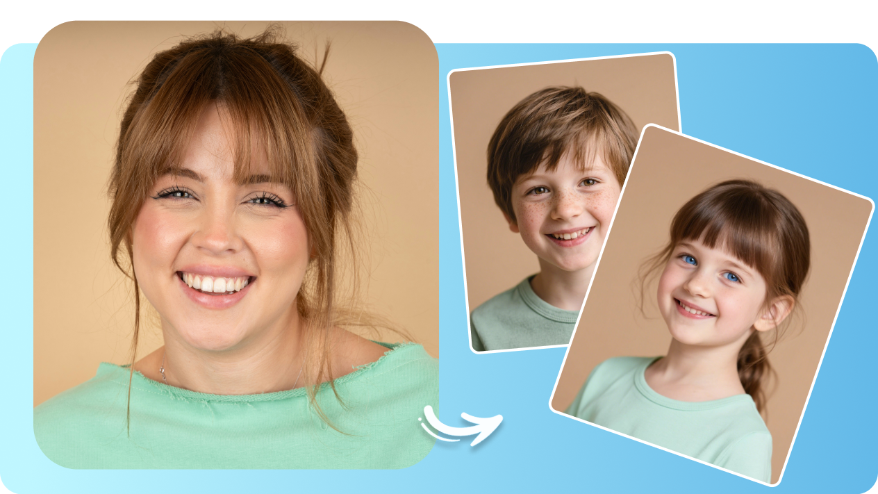 No watermarks on your baby's face image