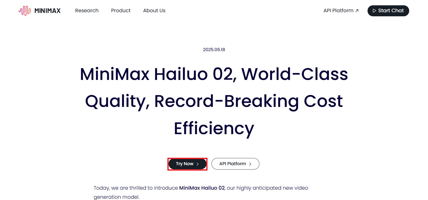 MiniMax Hailuo 02 model