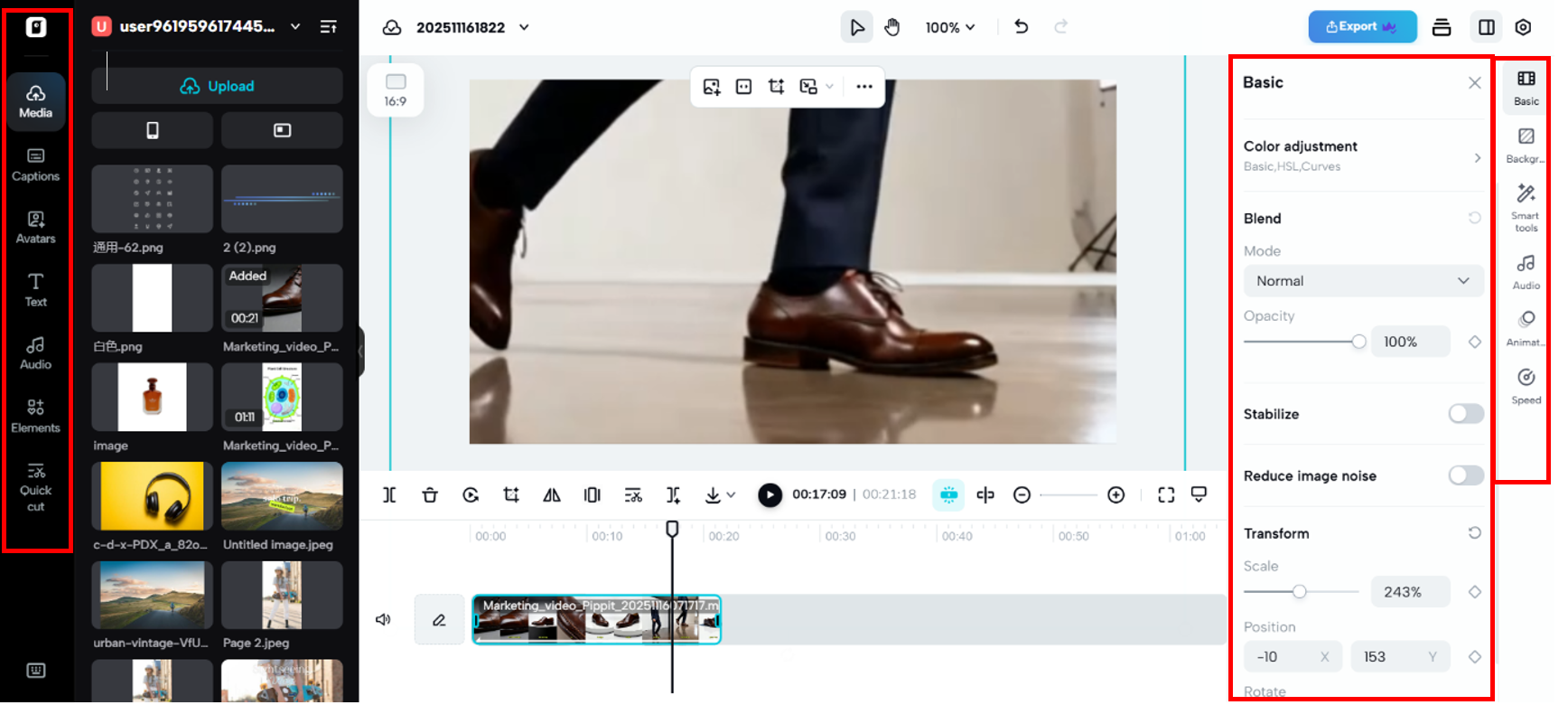 Enhance video with editing