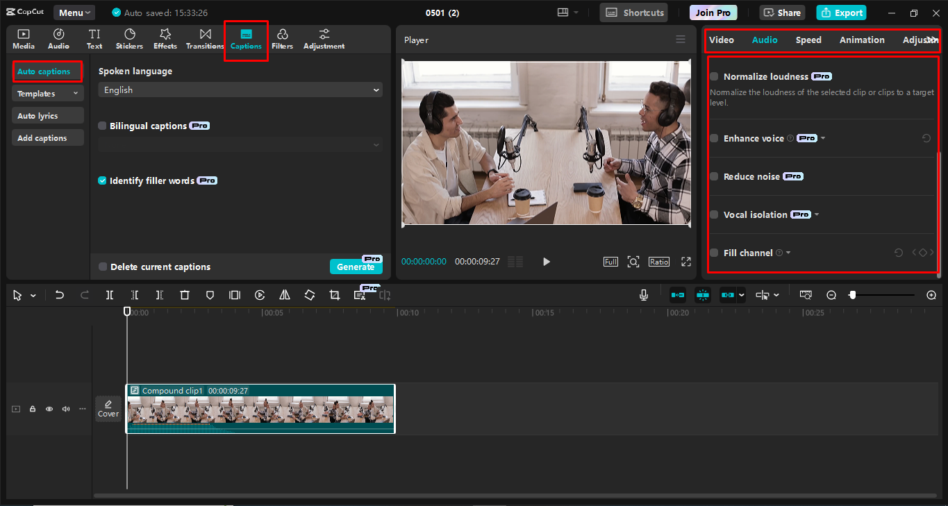 Editar mídia no editor de vídeo para desktop CapCut